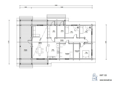 Palkmaja KWT 125 plaan